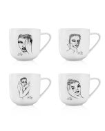 MUG SET OF 4 - sketchbook