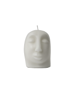 SCULPTURAL CANDLE - aglow - white