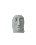 SCULPTURAL CANDLE - aglow - grey