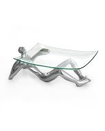 GLASS PLATTER WITH STAND - on show