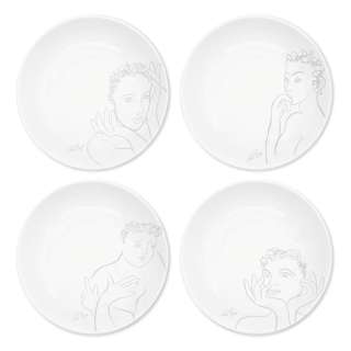 DINNER PLATE SET OF 4 - sketchbook grey