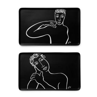 PLATTER RECTANGLE SET OF 2 - in good taste