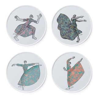 SIDE PLATE SET OF 4 - dancers