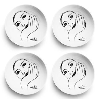 CEREAL / SOUP BOWL SET OF 4 - face facts
