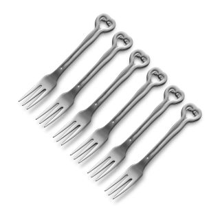 CAKE FORK SET OF 6  -  h/wave