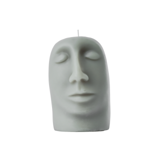 SCULPTURAL CANDLE - gleam - grey