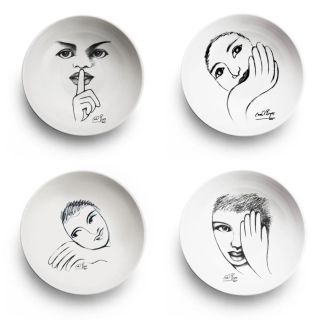 CEREAL / SOUP BOWL SET OF 4 - sketchbook mix