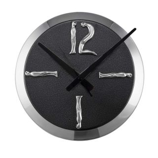 WALL CLOCK BLACK LG  - woman/man