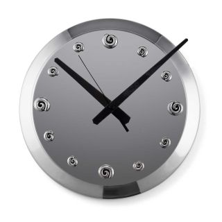 WALL CLOCK SILVER LG  -  coil