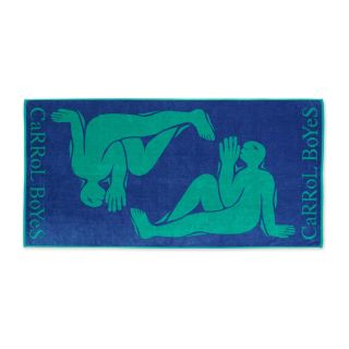 BEACH TOWEL - lazy days - green blue