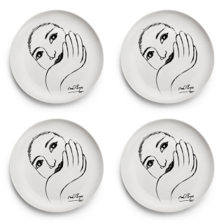 SIDE PLATE SET OF 4 - face facts