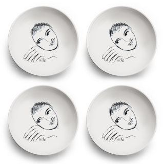 CEREAL / SOUP BOWL SET OF 4 - let's face it!