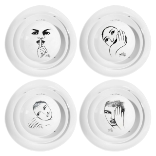 DINNERWARE 12pc SET - sketchbook mix