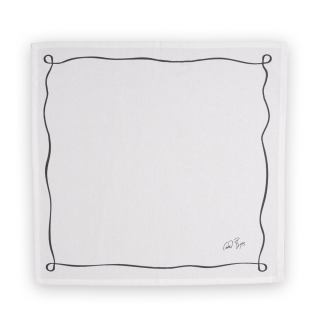 NAPKIN SET OF 4 - well framed - white