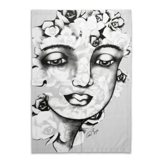 TEA TOWEL - succulent faces